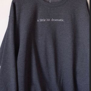 Light grey or black sweatshirt or T-shirt